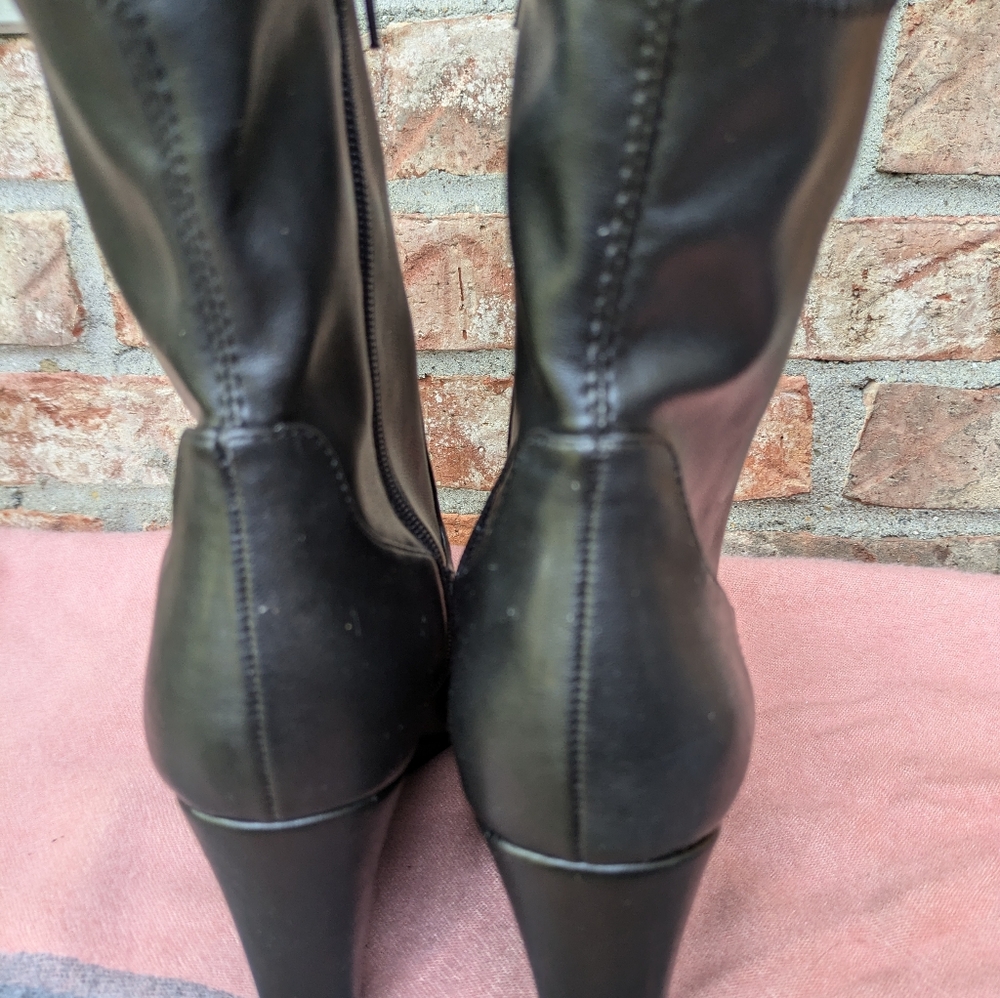 Open Edit Jimmie Pointed Toe Wedge Bootie Women S… - image 4